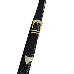 Cale Men's Crocodile 2 Tone Buckle Belt